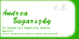 andrea bugarszky business card